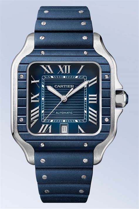 santos de cartier blue|cartier santos 100 price uk.